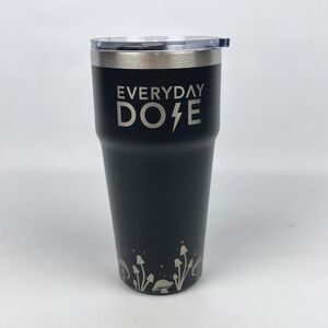 Everyday Dose 16oz Insulated Stainless Steel Tumbler Travel Coffee Mug Black